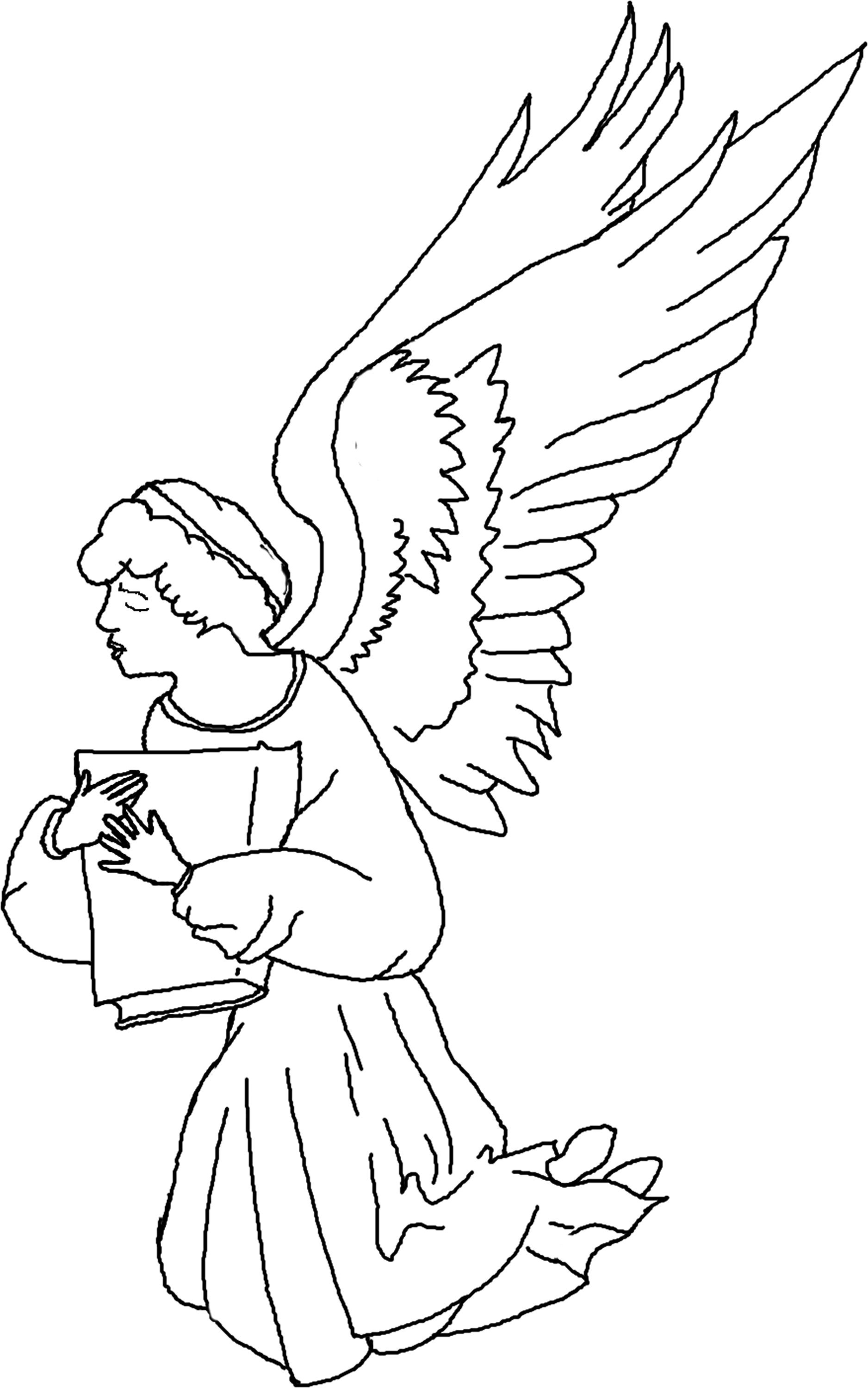 29 Angel Coloring Pages Printable 9