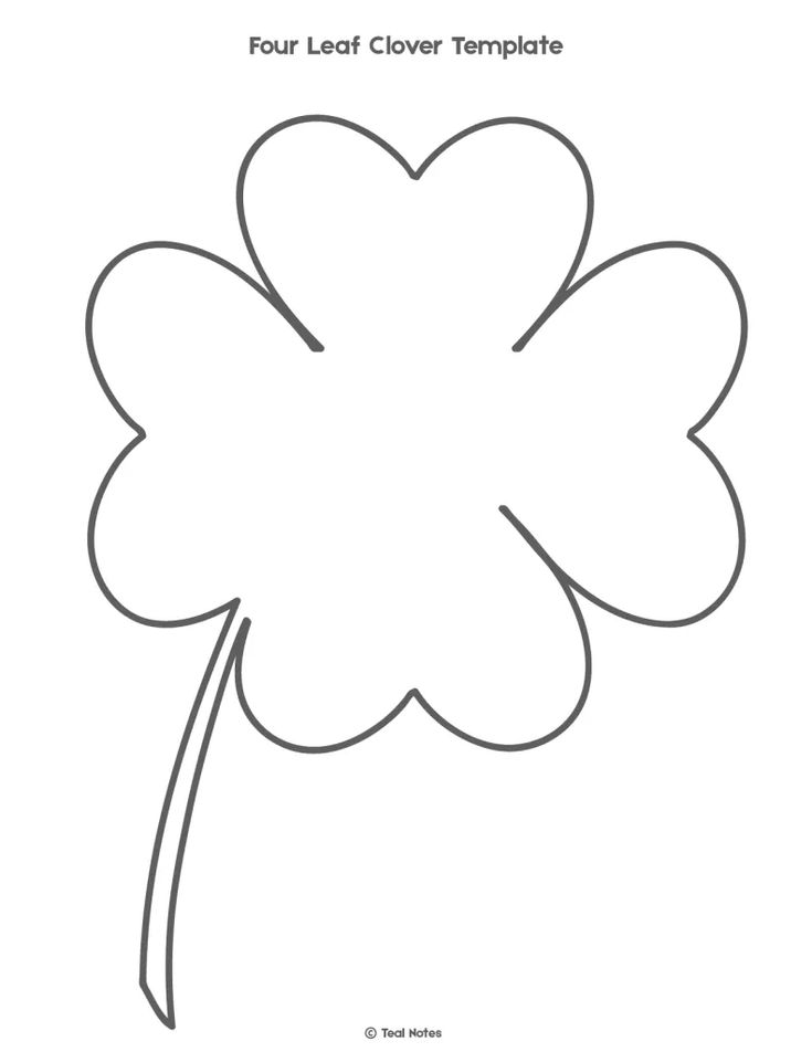 30 Four Leaf Clover Coloring Pages Printable 11