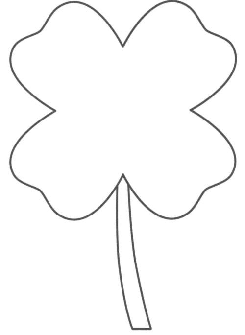 30 Four Leaf Clover Coloring Pages Printable 14