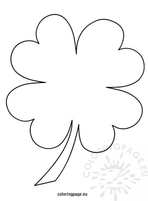 30 Four Leaf Clover Coloring Pages Printable 15