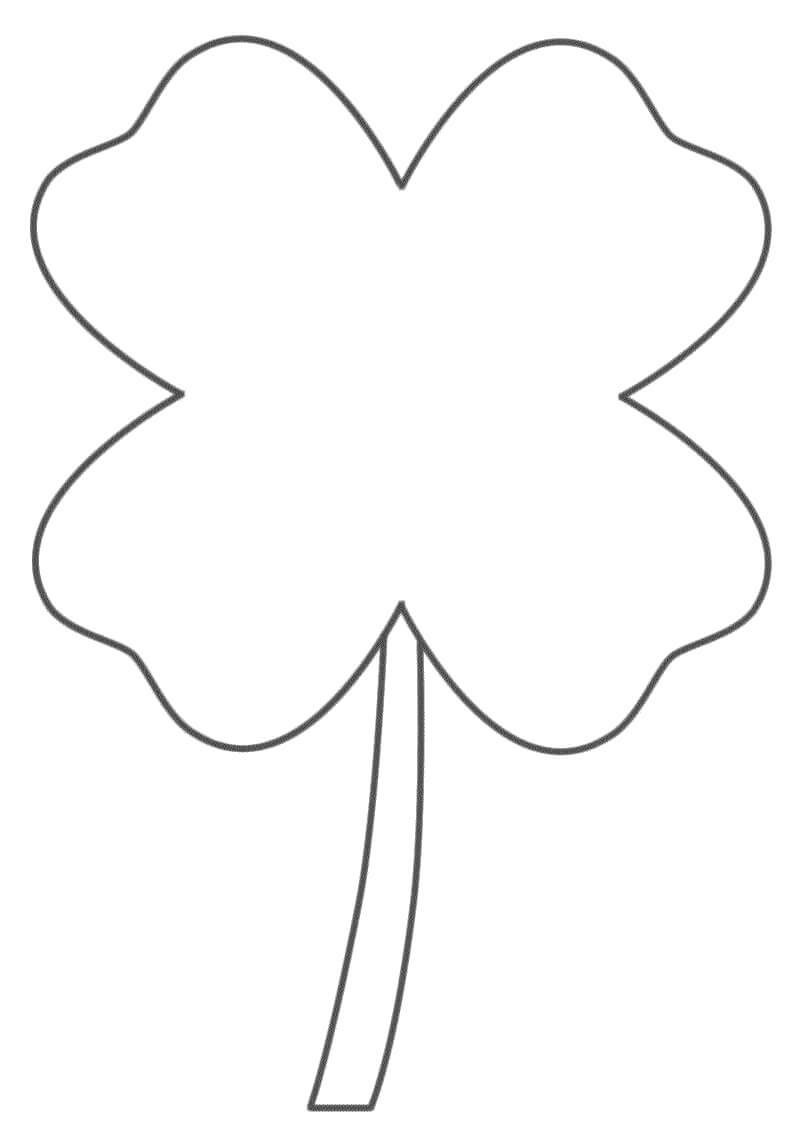 30 Four Leaf Clover Coloring Pages Printable 25