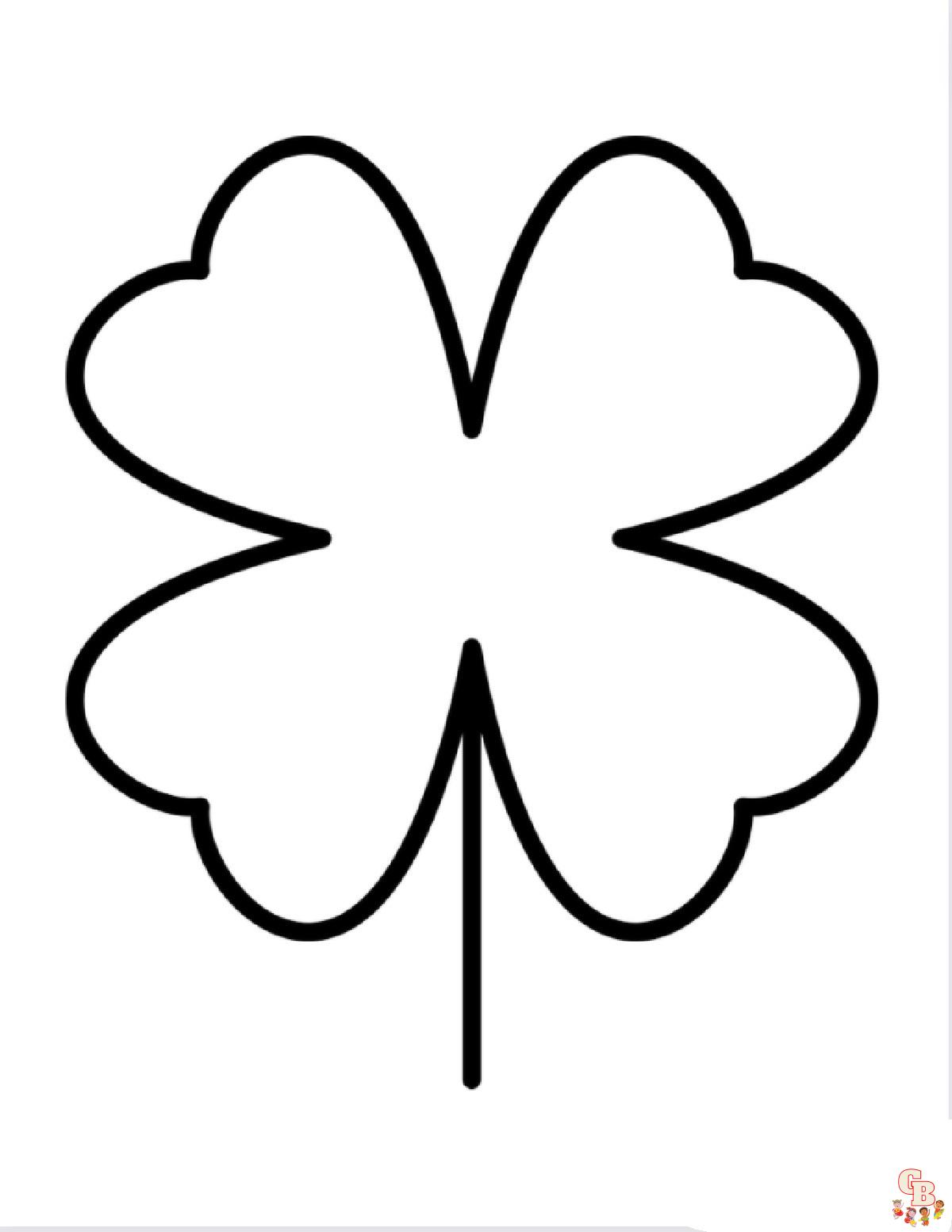 30 Four Leaf Clover Coloring Pages Printable 28