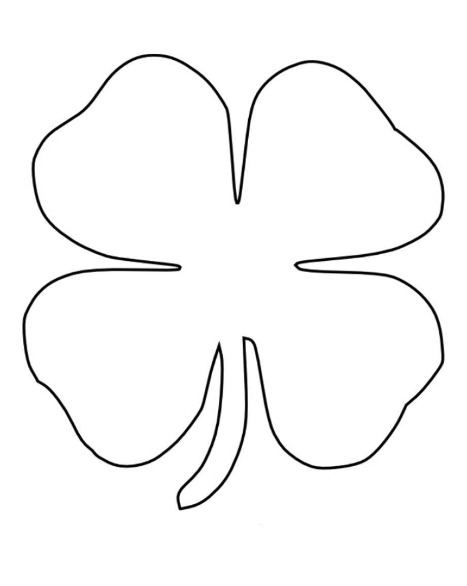 30 Four Leaf Clover Coloring Pages Printable 29