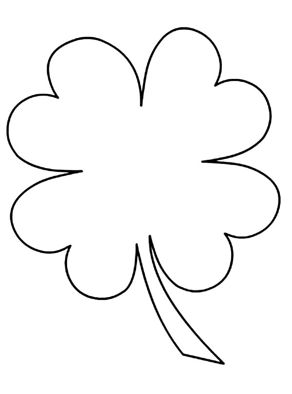 30 Four Leaf Clover Coloring Pages Printable 3