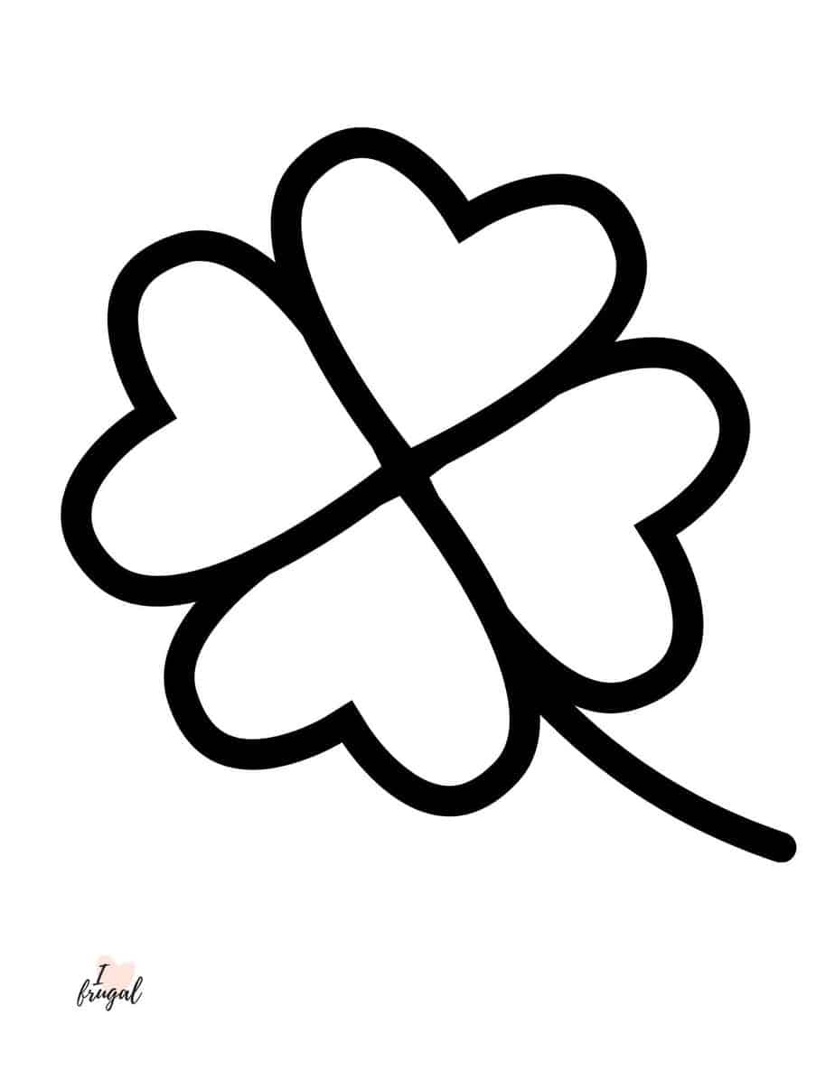 30 Four Leaf Clover Coloring Pages Printable 31