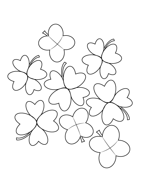 30 Four Leaf Clover Coloring Pages Printable 32