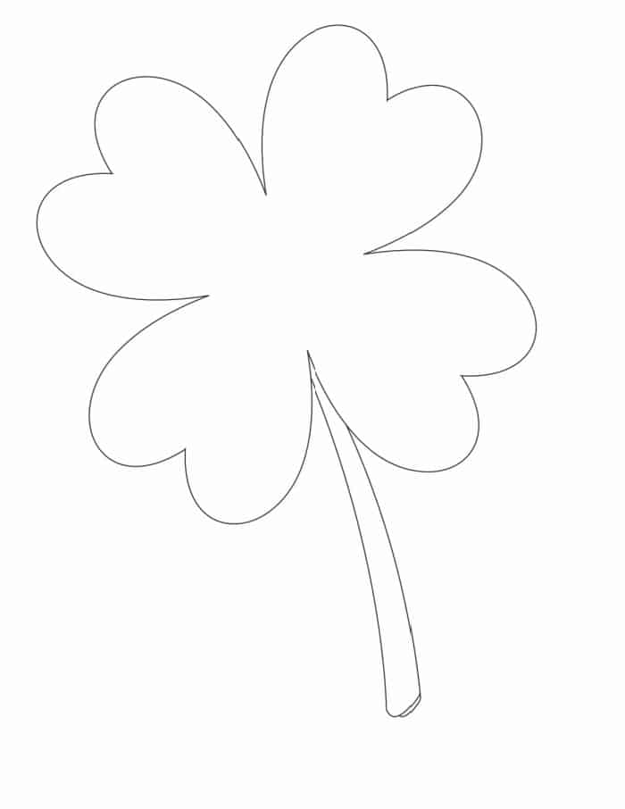 30 Four Leaf Clover Coloring Pages Printable 4