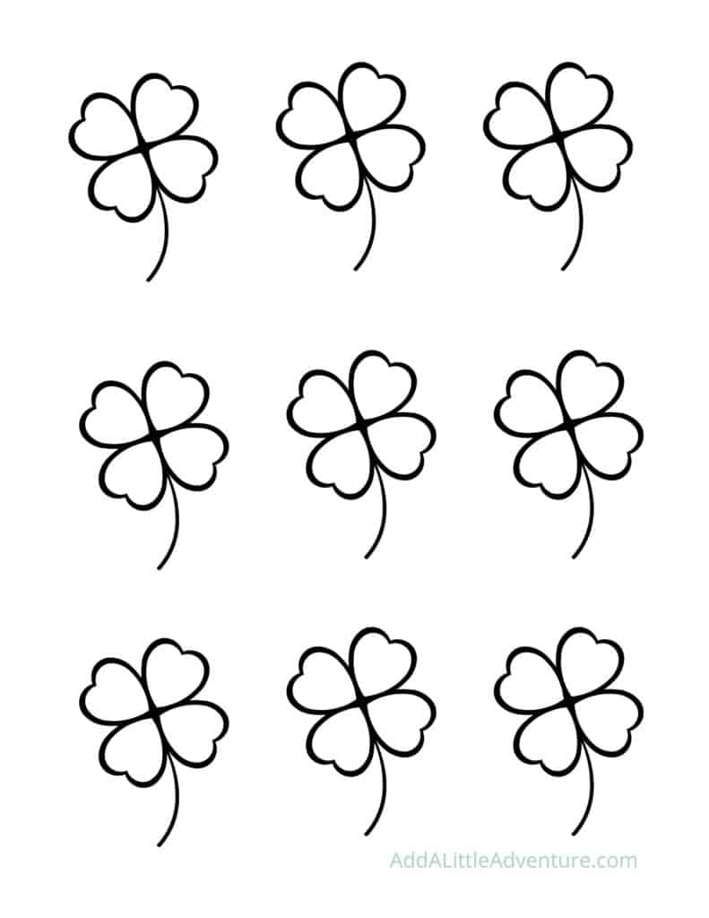 30 Four Leaf Clover Coloring Pages Printable 6