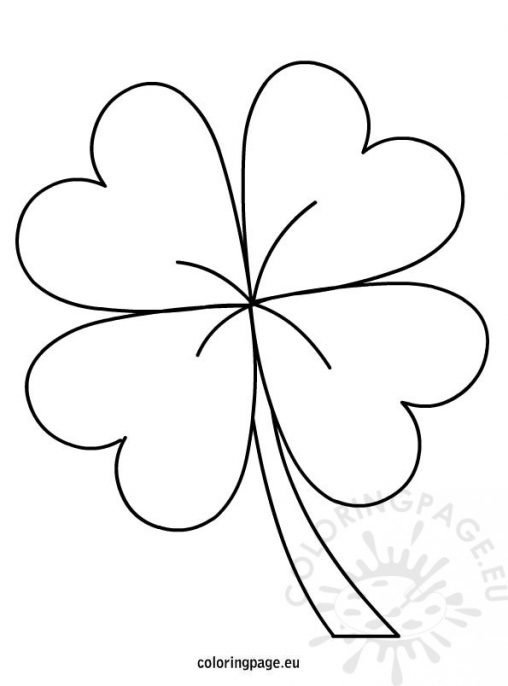 30 Four Leaf Clover Coloring Pages Printable 7