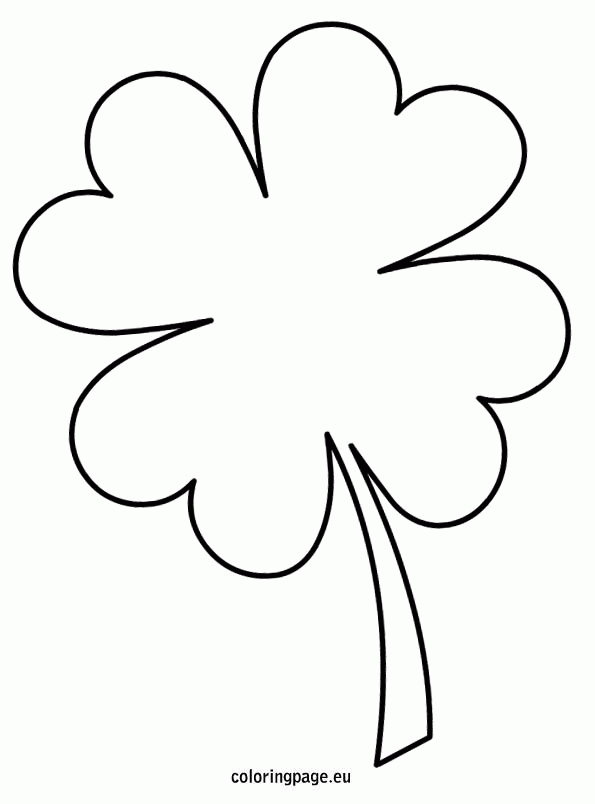 30 Four Leaf Clover Coloring Pages Printable 8