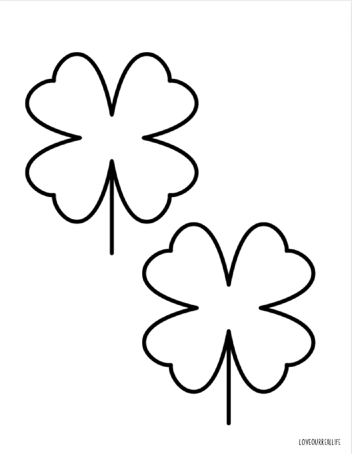 30 Four Leaf Clover Coloring Pages Printable 9