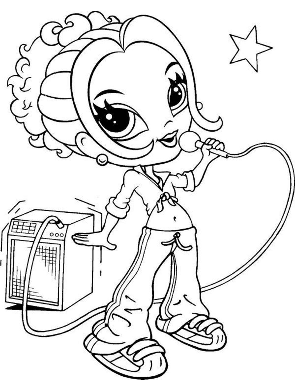 30 Fun Y2K Baddie Coloring Pages Printable 13