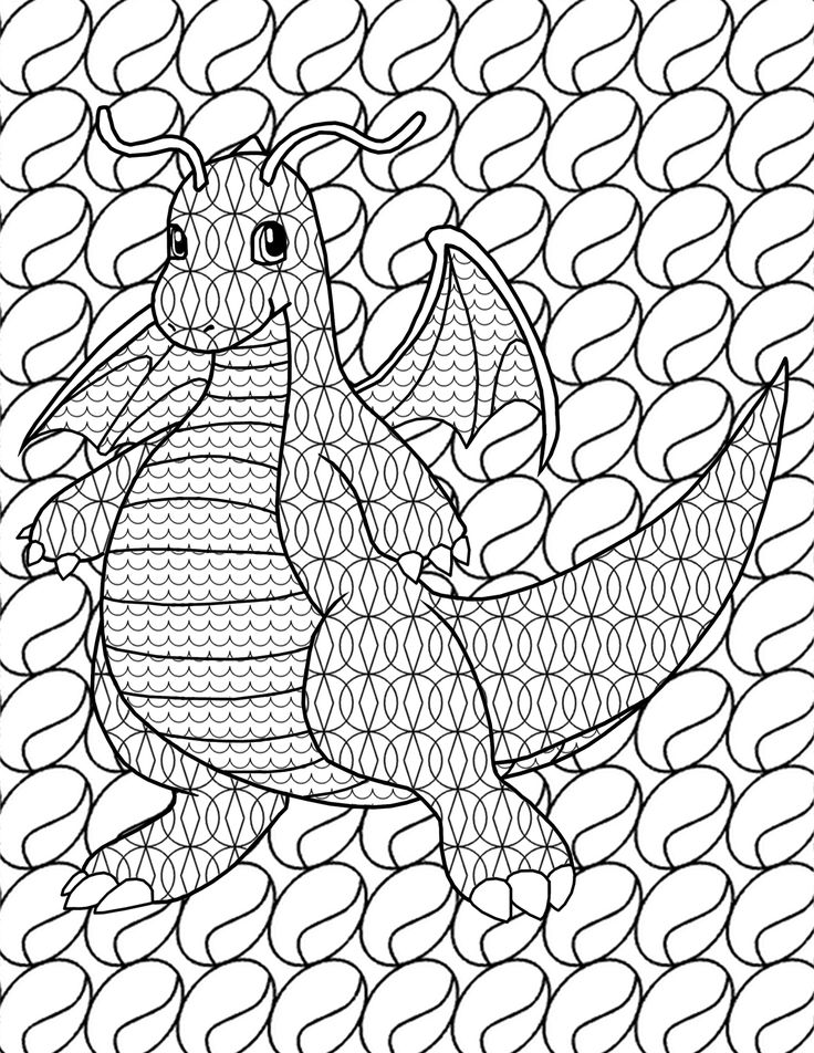 30 Powerful Dragonite Coloring Page Printable 20