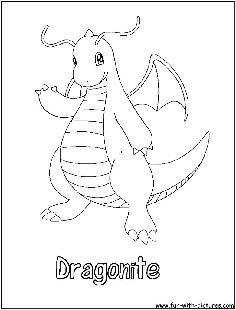 30 Powerful Dragonite Coloring Page Printable 31