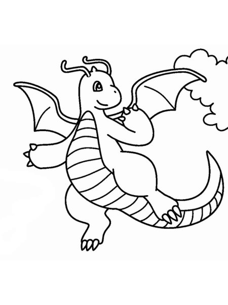 30 Powerful Dragonite Coloring Page Printable 32