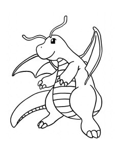 30 Powerful Dragonite Coloring Page Printable 34