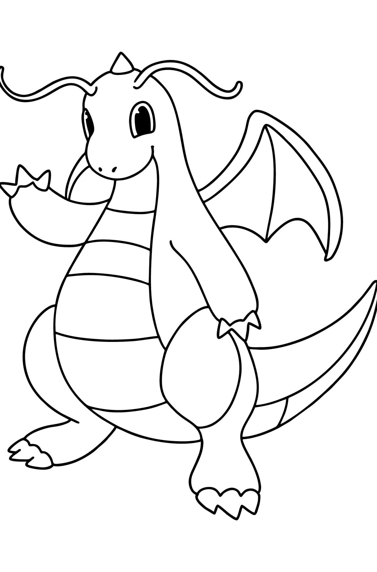 30 Powerful Dragonite Coloring Page Printable 4