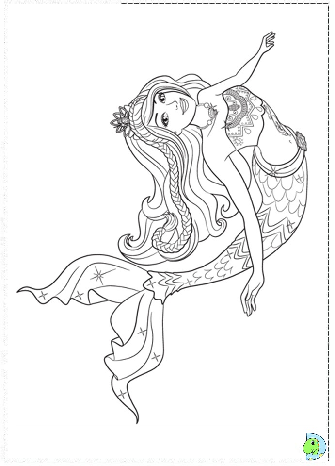 31 Adorable Mermaid Coloring Pages Barbie Printable 13