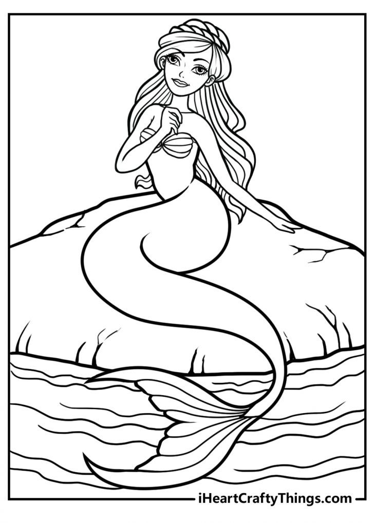 31 Adorable Mermaid Coloring Pages Barbie Printable 16