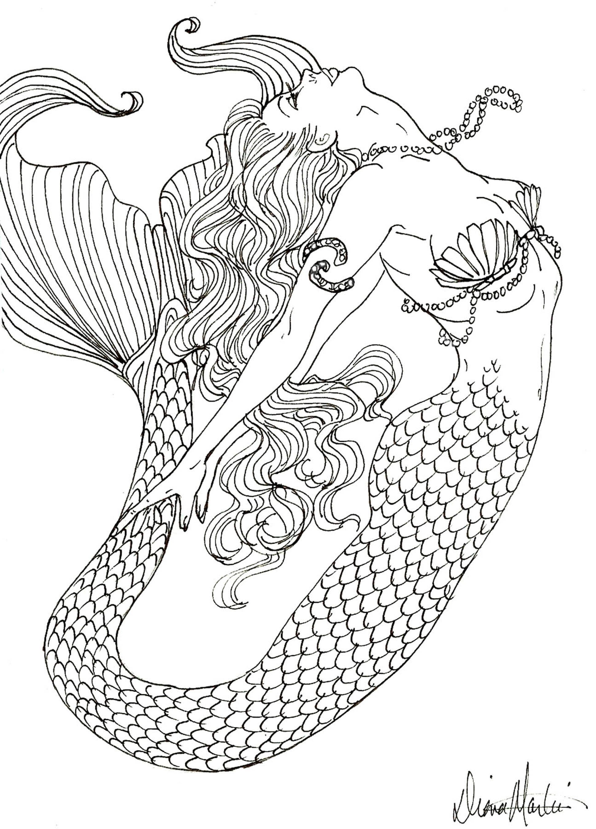 31 Adorable Mermaid Coloring Pages Barbie Printable 21