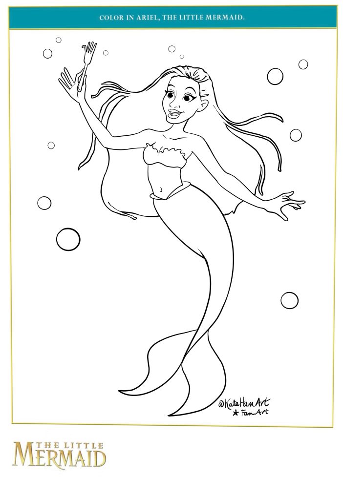 31 Adorable Mermaid Coloring Pages Barbie Printable 22