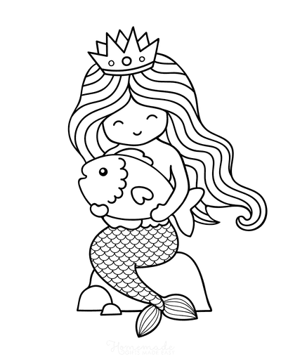 31 Adorable Mermaid Coloring Pages Barbie Printable 24