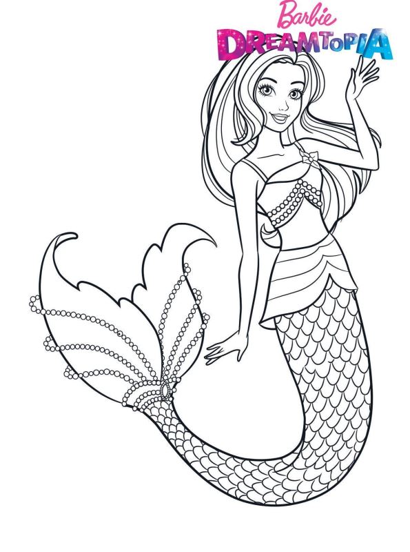 31 Adorable Mermaid Coloring Pages Barbie Printable 34