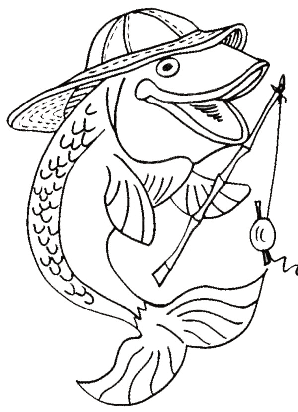 31 Fishing Coloring Pages Printable 1