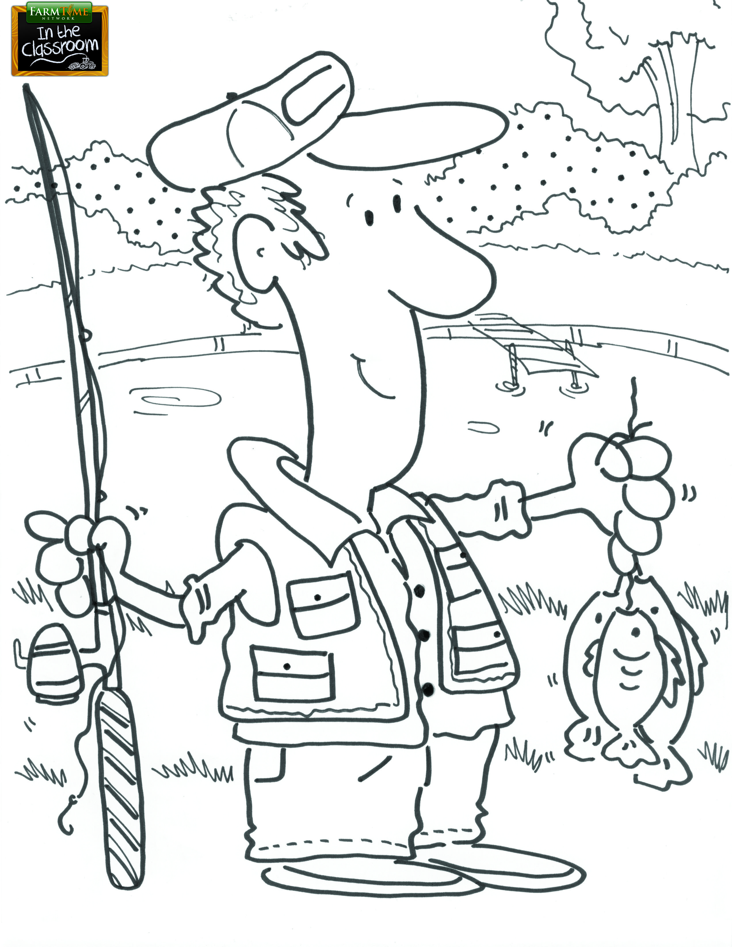 31 Fishing Coloring Pages Printable 2