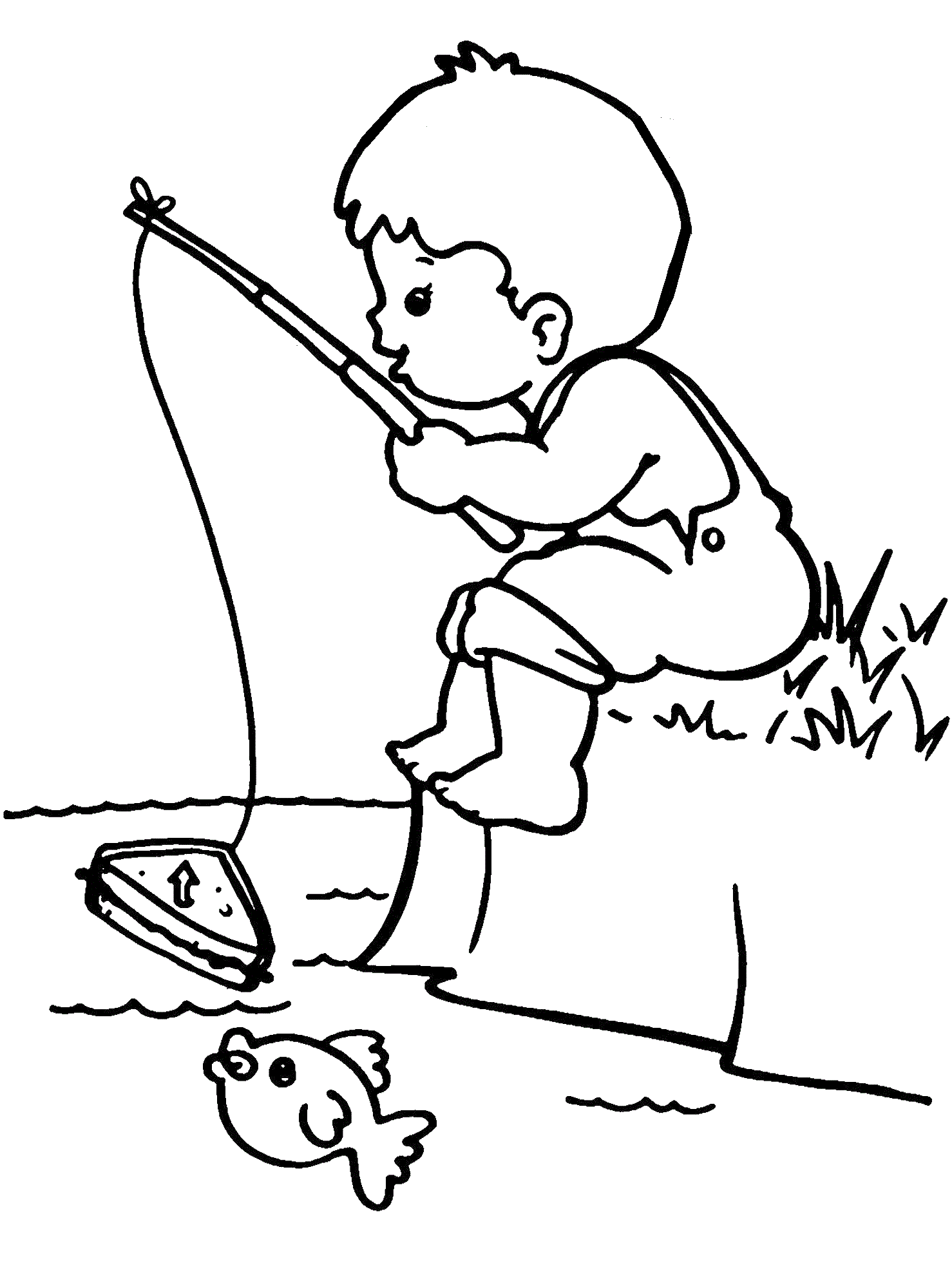 31 Fishing Coloring Pages Printable 28