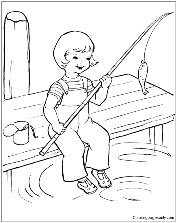 31 Fishing Coloring Pages Printable 6