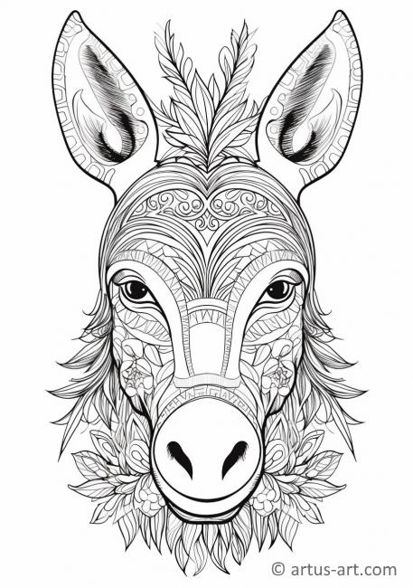 31 Fun Donkey Coloring Pages for Kids Printable 11