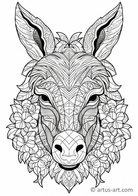 31 Fun Donkey Coloring Pages for Kids Printable 12