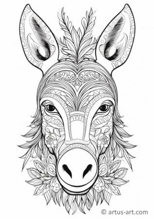 31 Fun Donkey Coloring Pages for Kids Printable 13