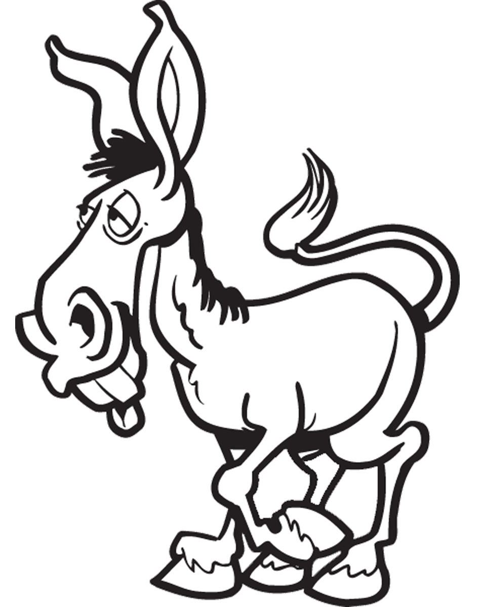 31 Fun Donkey Coloring Pages for Kids Printable 15