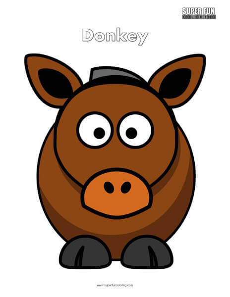 31 Fun Donkey Coloring Pages for Kids Printable 22