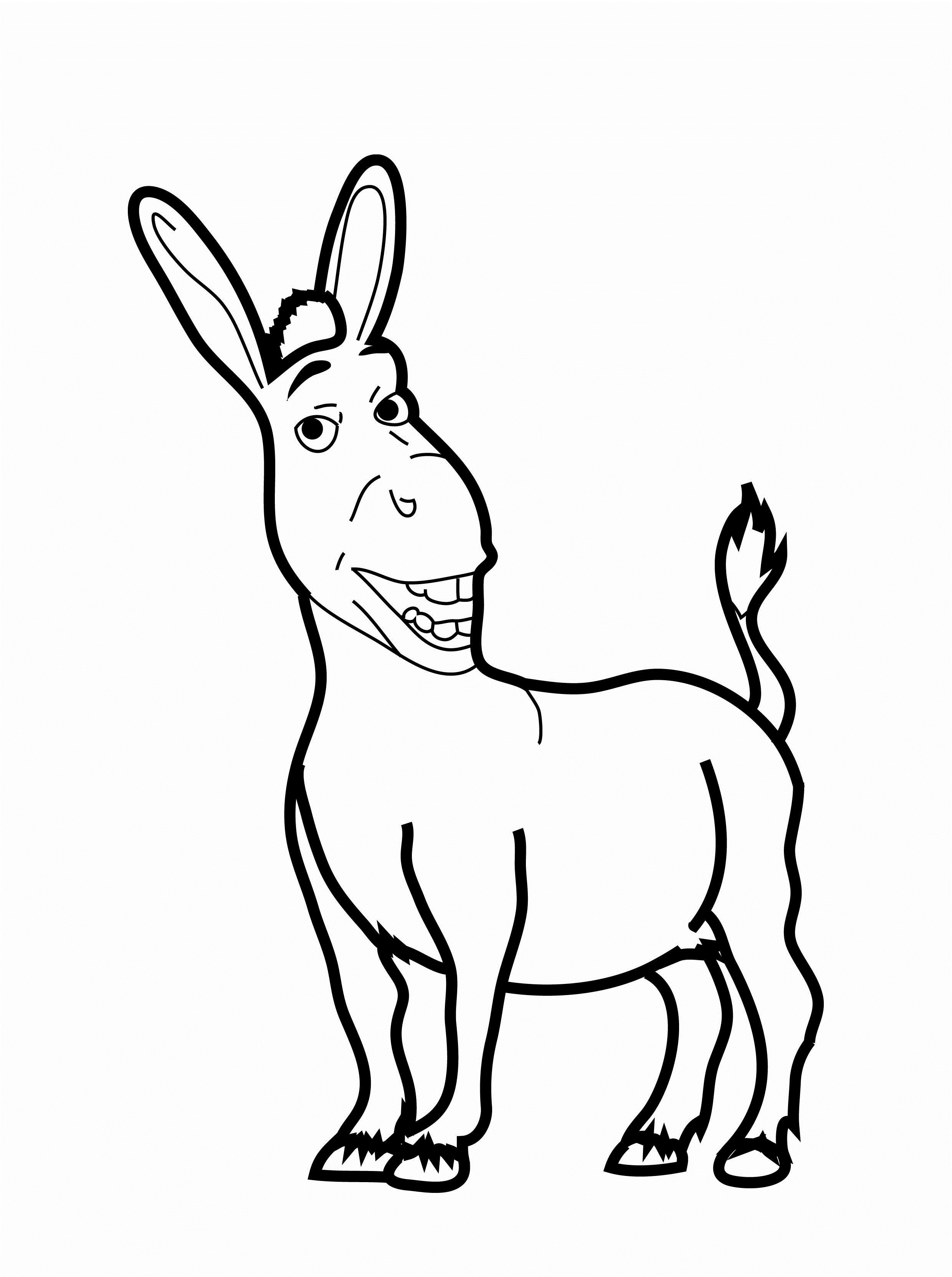 31 Fun Donkey Coloring Pages for Kids Printable 24