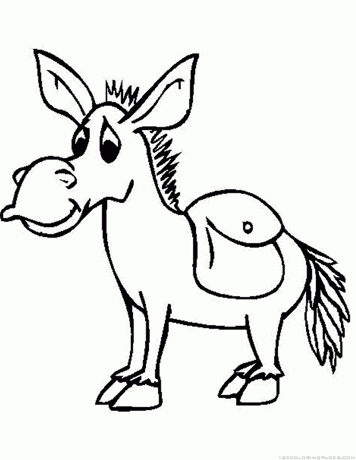 31 Fun Donkey Coloring Pages for Kids Printable 27