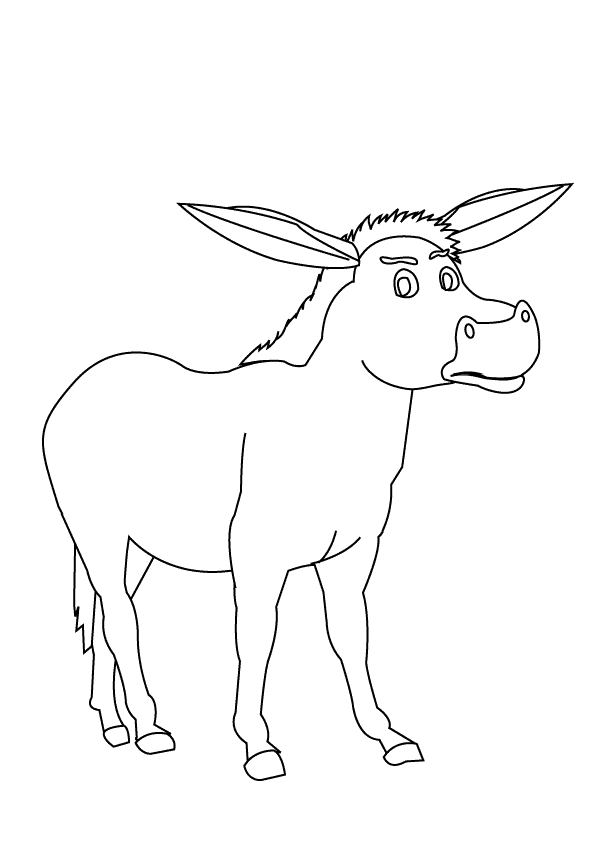 fun donkey coloring pages for kids printable jpg