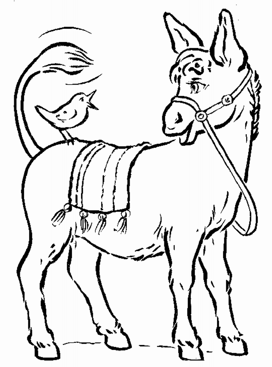 31 Fun Donkey Coloring Pages for Kids Printable 30