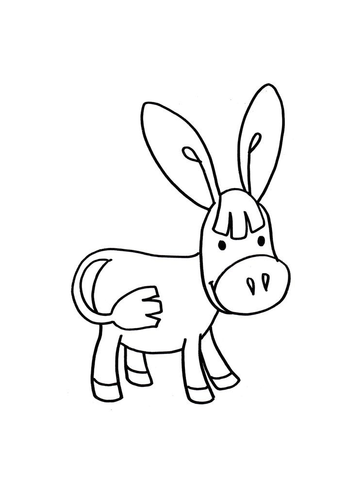 31 Fun Donkey Coloring Pages for Kids Printable 33