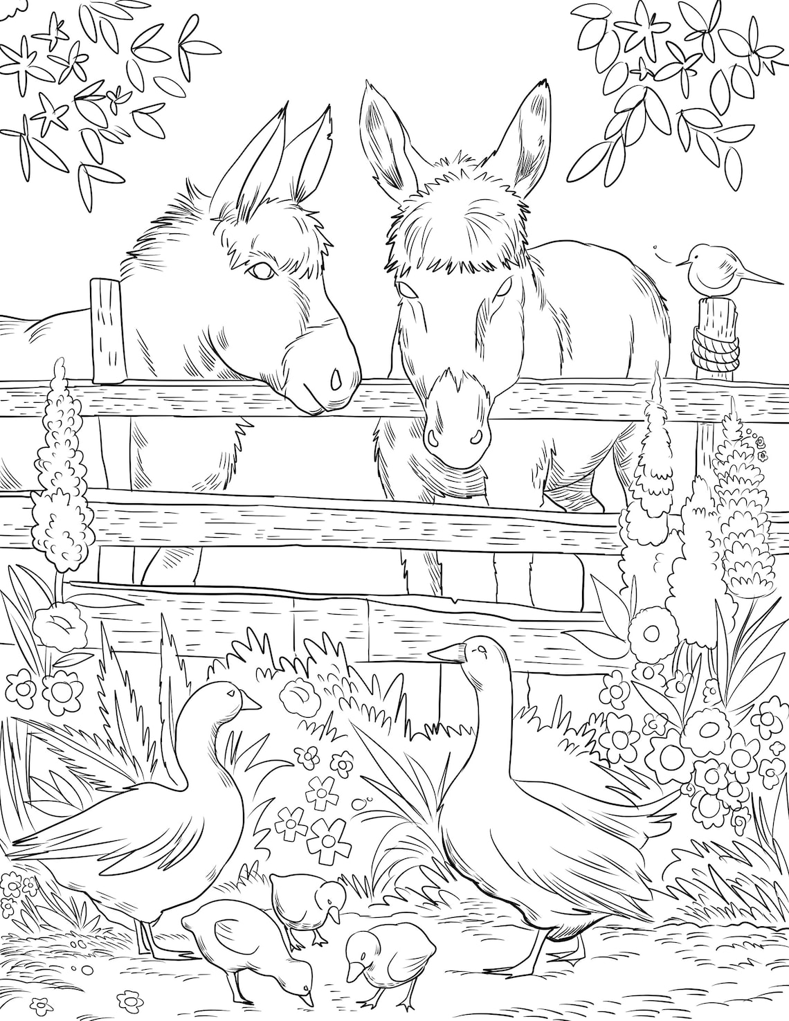 31 Fun Donkey Coloring Pages for Kids Printable 34