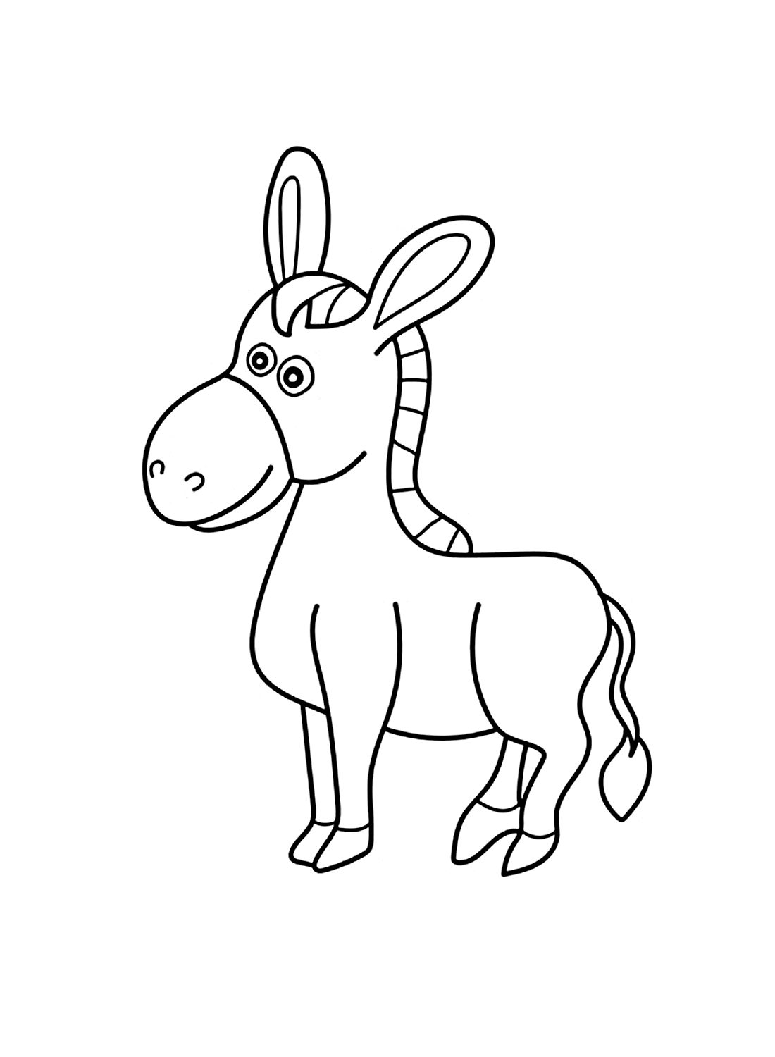 31 Fun Donkey Coloring Pages for Kids Printable 4