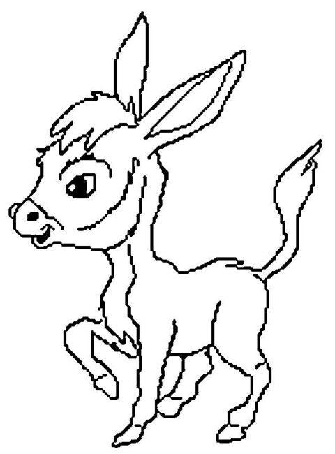 31 Fun Donkey Coloring Pages for Kids Printable 7