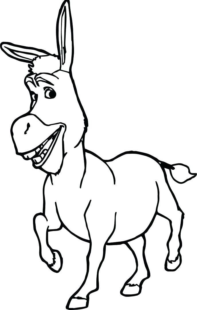 31 Fun Donkey Coloring Pages for Kids Printable 9