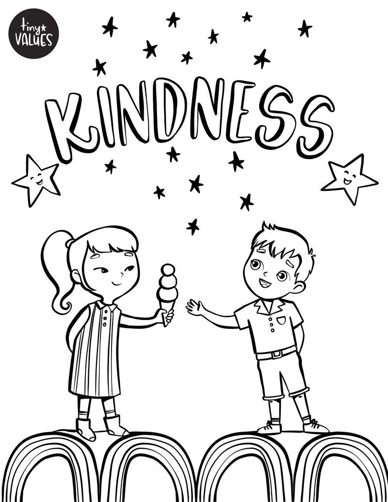 31 Kindness Coloring Pages for Kindergarten Printable 2