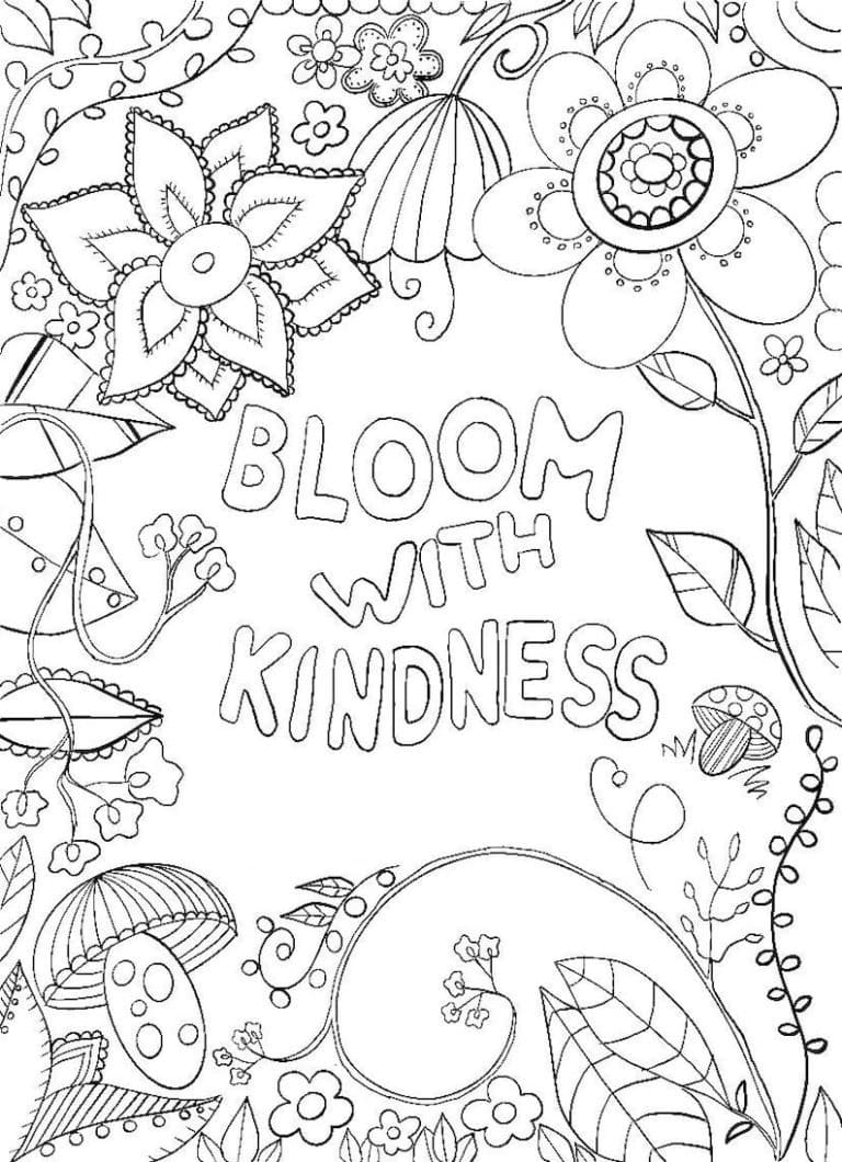 31 Kindness Coloring Pages for Kindergarten Printable 28