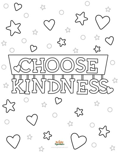 31 Kindness Coloring Pages for Kindergarten Printable 29