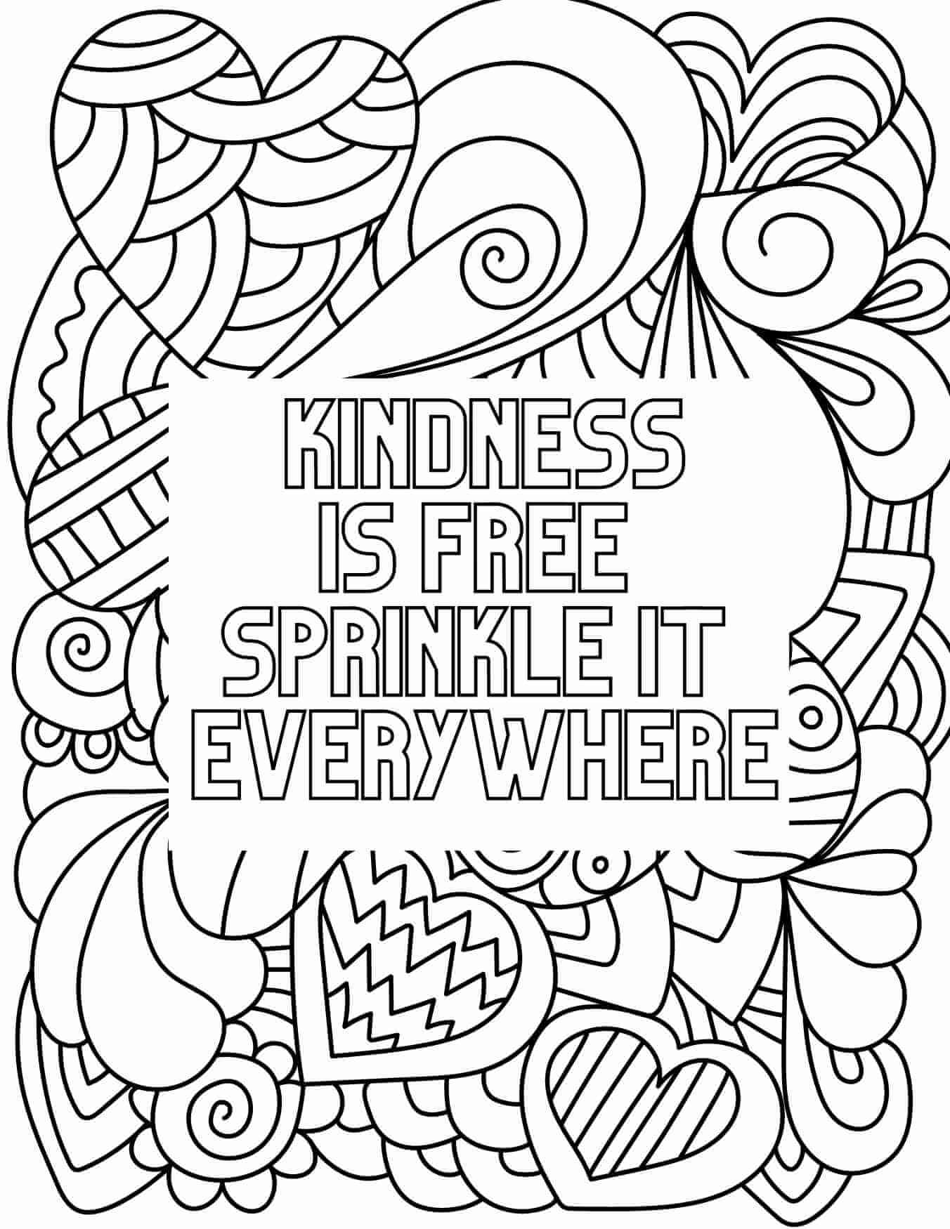 31 Kindness Coloring Pages for Kindergarten Printable 32