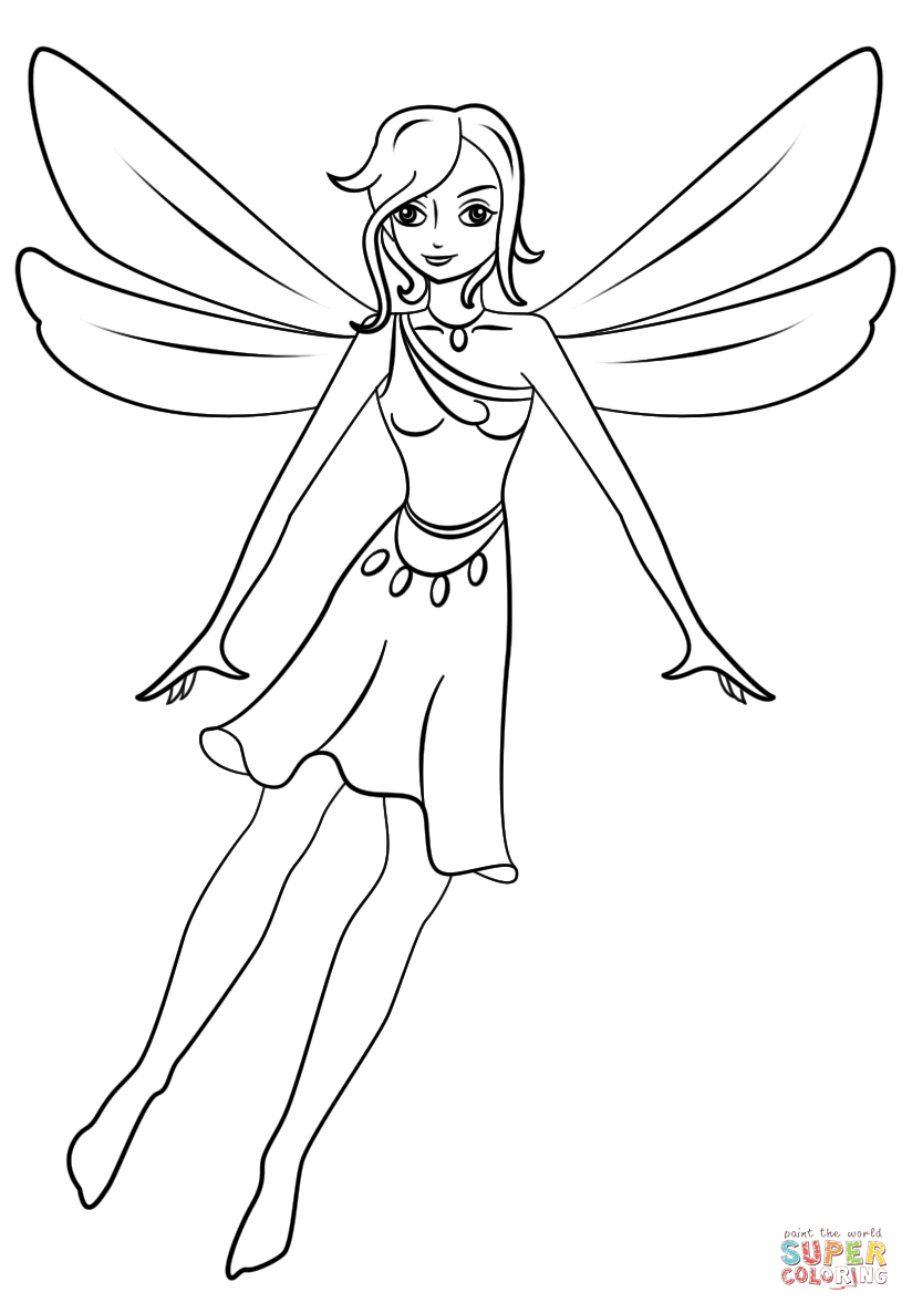 pixie coloring page printable jpg